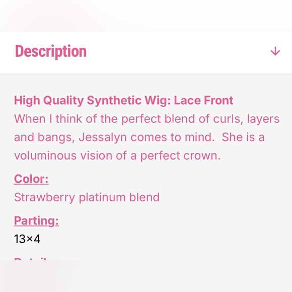 Chelsey Smith Crowns, CSC, Jesslyn Strawberry Platinum Petite Wig NWT - Picture 13 of 16